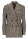 Golden Goose Diva Wool And Silk Blazer In Grey