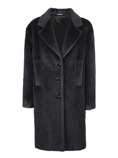 Tagliatore Wool Coat In Black