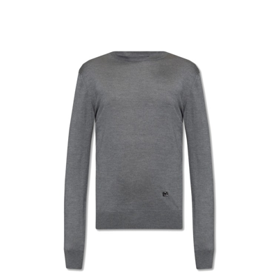 Dolce & Gabbana Grey Long-sleeves T-shirt In Gray