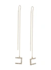 ELISABETTA FRANCHI ELISABETTA FRANCHI PENDANT EARRINGS WITH STRASS LOGO