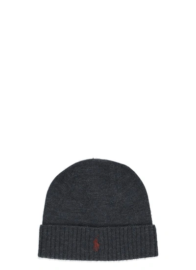 Polo Ralph Lauren Pony Embroidered Knit Beanie In Black