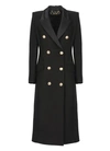 Elisabetta Franchi Double-breasted Coat In Black