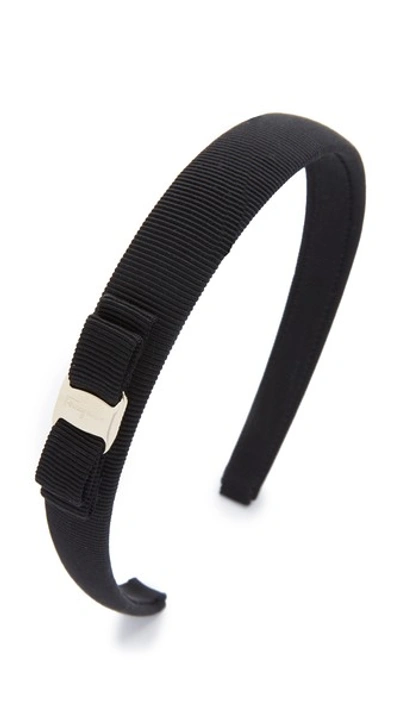 Ferragamo Cotton-blend Headband In Black