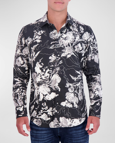 Robert Graham Men's Hardy Printed Casual Button-down Shirt In Black