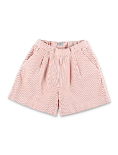 Il Gufo Kids'  Corduroy Bermuda Shorts In Pink