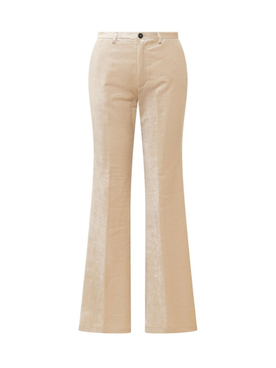 Forte Forte High Waist Flared Trousers In White