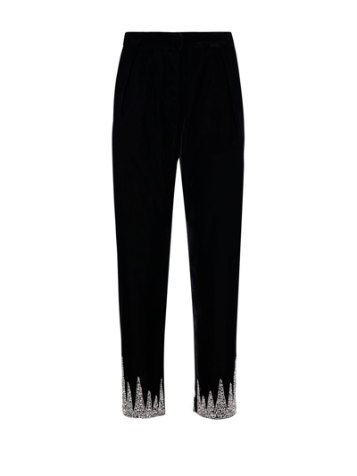 Forte Forte Embellished Straight Leg Pants In Black