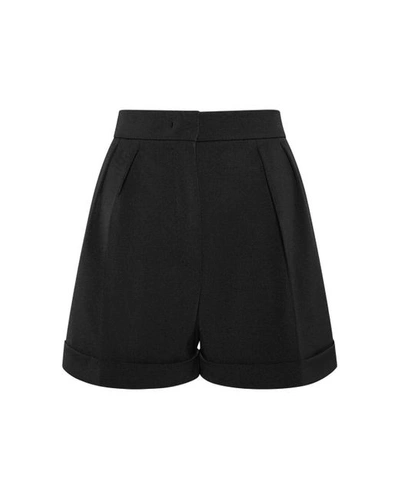 Max Mara Maxmara Bormida Wool Shorts In Black