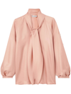Max Mara Albenga Scarf-neck Silk Top