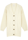 FRAME CABLE-KNIT WOOL CARDIGAN