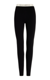 SPORTY AND RICH RIBBED-KNIT LEGGINGS