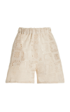 ALBUS LUMEN CROCHETED COTTON SHORTS