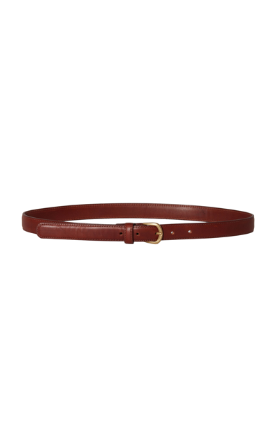 JANESSA LEONE SLIM LEATHER BELT