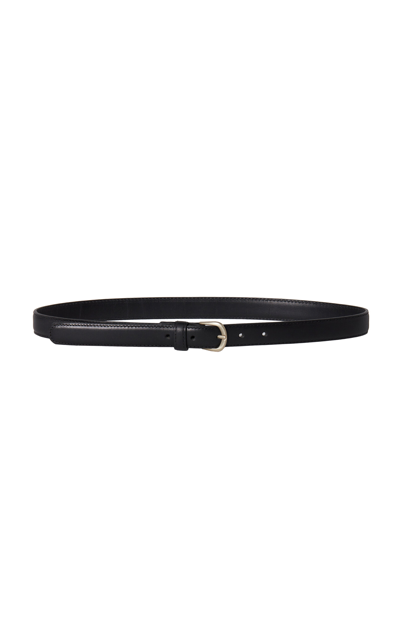 Janessa Leone Slim Leather Belt In Black