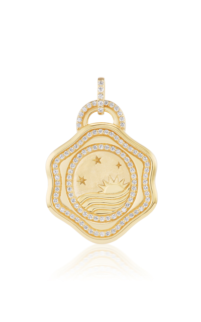 Sorellina Mermaid 18k Yellow Gold Diamond Money Pendant