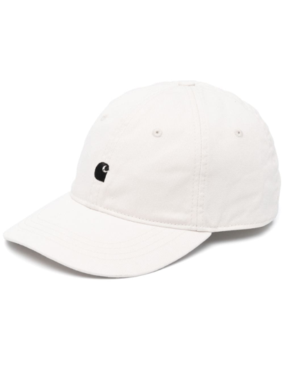 Carhartt Logo刺绣棉棒球帽 In White