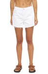 Pistola Nova Denim Shorts In White Lightning In Blank Canvas