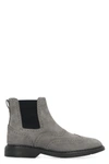 Hogan Grey Elasticated Side-panel Boots In Grey