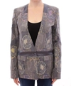 Roberto Fragata Multicolor Silk Floral Cotton Blazer In Multi