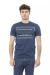 Baldinini Trend Blue Cotton T-shirt In Blue