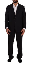 Domenico Tagliente Doico Tagliente Black Polyester Single Breasted Formal Suit In Black