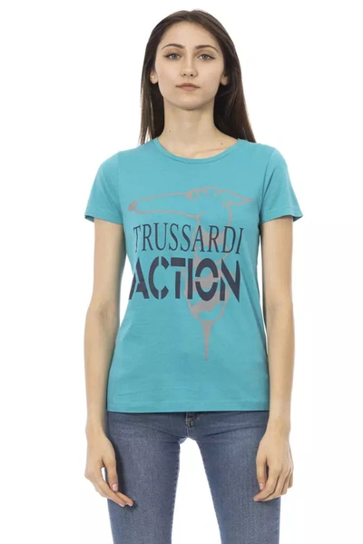 Trussardi Action Cotton Tops & Women's T-shirt In Blue