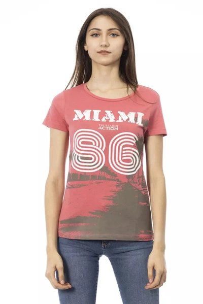 Trussardi Action Cotton Tops & Women's T-shirt In Pink