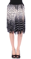 Alice Palmer Knitted Assymetrical Skirt In Multi