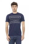 Baldinini Trend Blue Cotton T-shirt In Blue