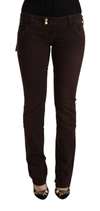 Cycle Black Cotton Distressed Low Waist Slim Fit Denim Jeans In Brown