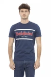 Baldinini Trend Blue Cotton T-shirt In Blue