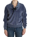 Cavalli Women  Velvet  Sweater In Blue