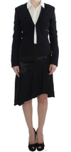 Exte Two Piece Suit Skirt & Women's Blazer In Blue