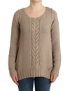 Cavalli Elegant Beige Knitted Crew Neck Sweater In Beige