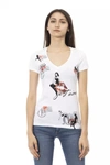 Trussardi Action Cotton Tops & Women's T-shirt In White