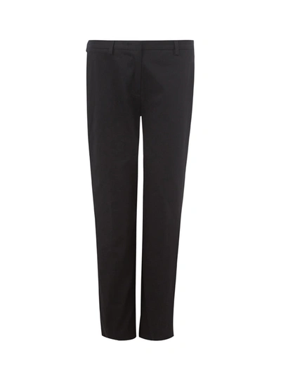 Lardini Cotton Chino Women's Trousers In Black