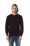 Uominitaliani Emboidered  Crew Neck Sweater In Brown