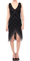 ALICE PALMER LOW V NECK KNITTED COCKTAIL WOMEN'S DRESS