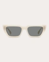 Isabel Marant Im0159s Logo Acetate Rectangle Sunglasses In White