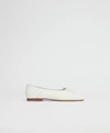 Mansur Gavriel Square Toe Ballerina In Bianca