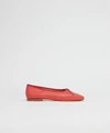 Mansur Gavriel Square Toe Ballerina Flat In Poppy
