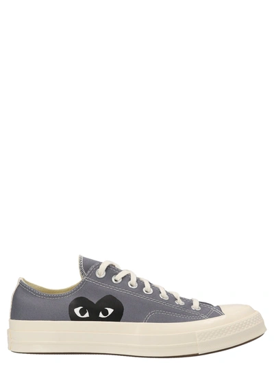 Comme Des Garçons Play Heart Sneakers In Gray