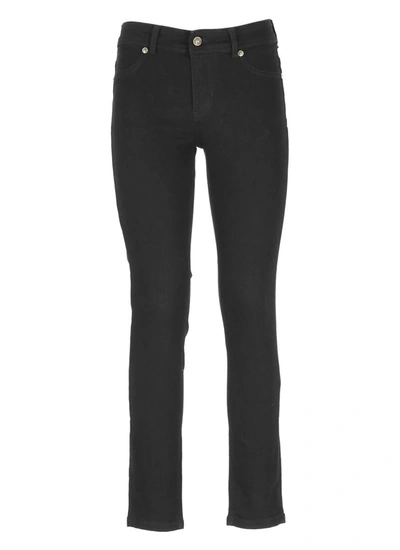 Versace Jeans Couture Logo Patch Skinny Jeans In Black