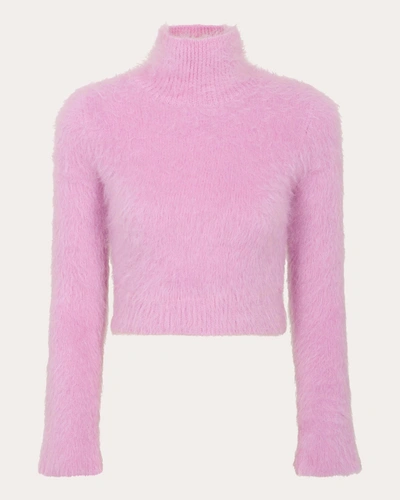 Rabanne Cut Out-detail Cropped Jumper In Pink