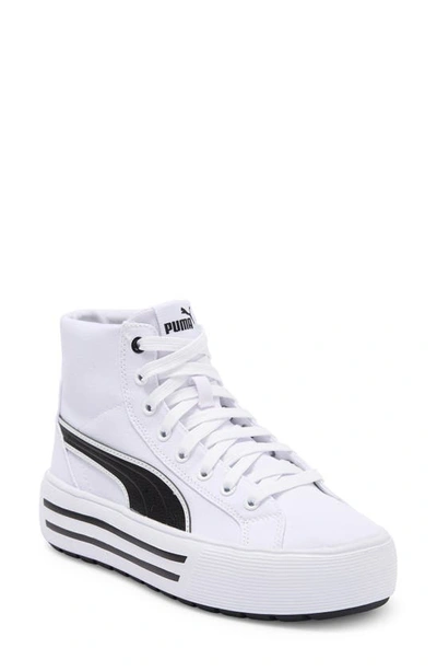 Puma Kaia 2.0 Mid Top Sneaker In  White- Black