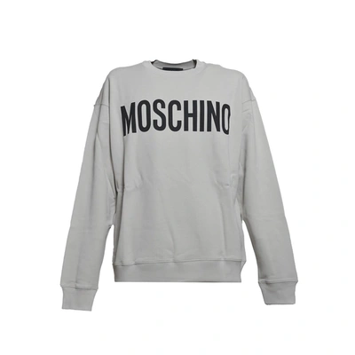 Moschino Logo Print Sweatshirt In Grey