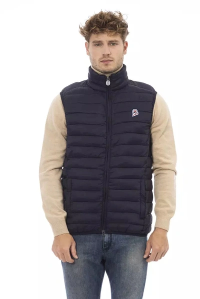 Belstaff Blue Polyamide Men Vest In Navy