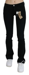 Costume National Chic Black Slim Fit Low Waist Denim In Black