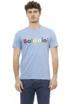 Baldinini Trend Light-blue Cotton T-shirt In Blue