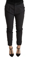 Cycle Gray Mid Waist Slim Fit Skinny Cotton Trouser In Grey